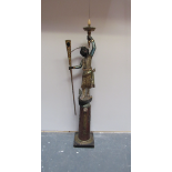 19th Century Blackamoor Figure Holding A Lamp