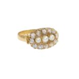 An Antique Seed Pearl & Diamond Ring