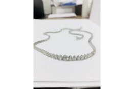 6.50ct Diamond Tennis Style Necklace.