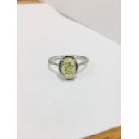 1.51ct Oval Fancy Yellow Diamond Ring