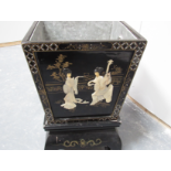 Lacquered Wine Stand Decorated With Japanese Ladies Playing Instruments