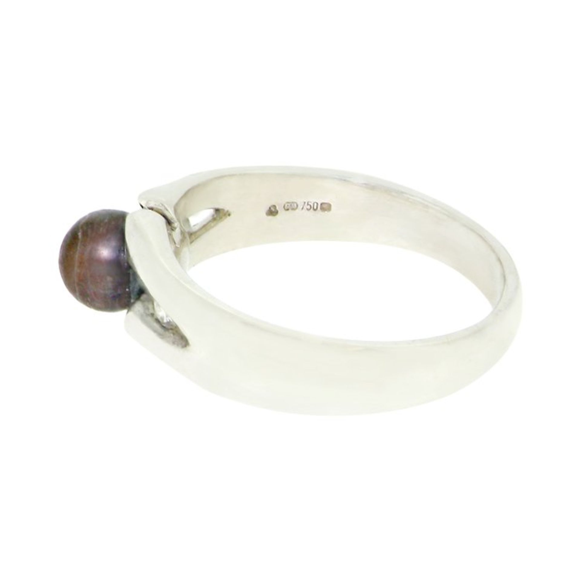 A Black Pearl & Diamond Dress Ring - Image 4 of 5