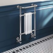(Z51) 826x479mm Traditional White Wall Mounted Towel Rail Radiator - Cambridge. MRRP £379.99. For