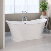 (Z82) 1700mm Sebastian Traditional Roll Top Bath White.. RRP £1,749.99. Please read important notes.