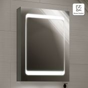 (V28) 498x700mm Quasar Illuminated LED Mirror Cabinet RRP £349.99 Energy efficient LED lighting,