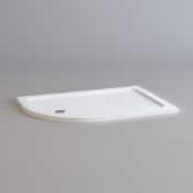 (W154) 1200x800mm Offset Quadrant Ultraslim Stone Shower Tray - Left. RRP £299.99. Magnificently