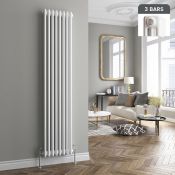 (V13) 1800x380mm White Triple Panel Vertical Colosseum Radiator RRP £349.99 Low carbon steel, high