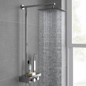 (V47) Thermostatic Exposed Shower Kit 250mm Square Head Handheld RRP £349.99 Style meets function