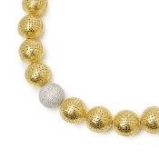 Bottega Veneta 18k Yellow & White Gold Diamond Sfera Necklace