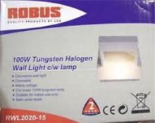 10X Robus 100W Rwl2020-15 Halogen Wall Light C/W Lamps