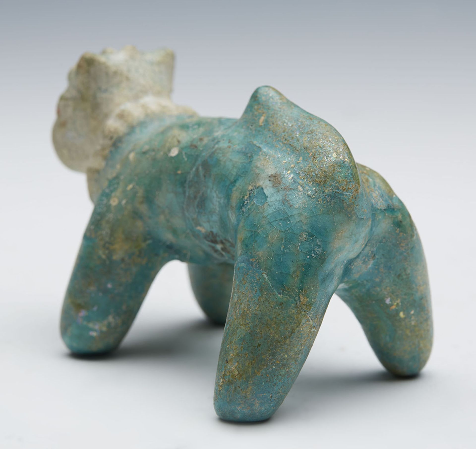 Kashan Turquoise Glazed Pottery Cat Figure 12/13Th C. - Image 5 of 7
