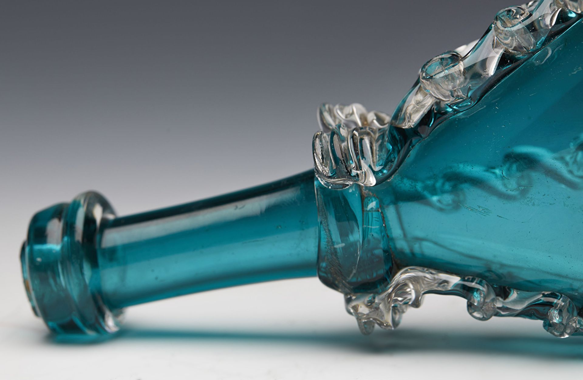 Antique Cerulean Glass Novelty Bellows 19Th C. - Bild 6 aus 7