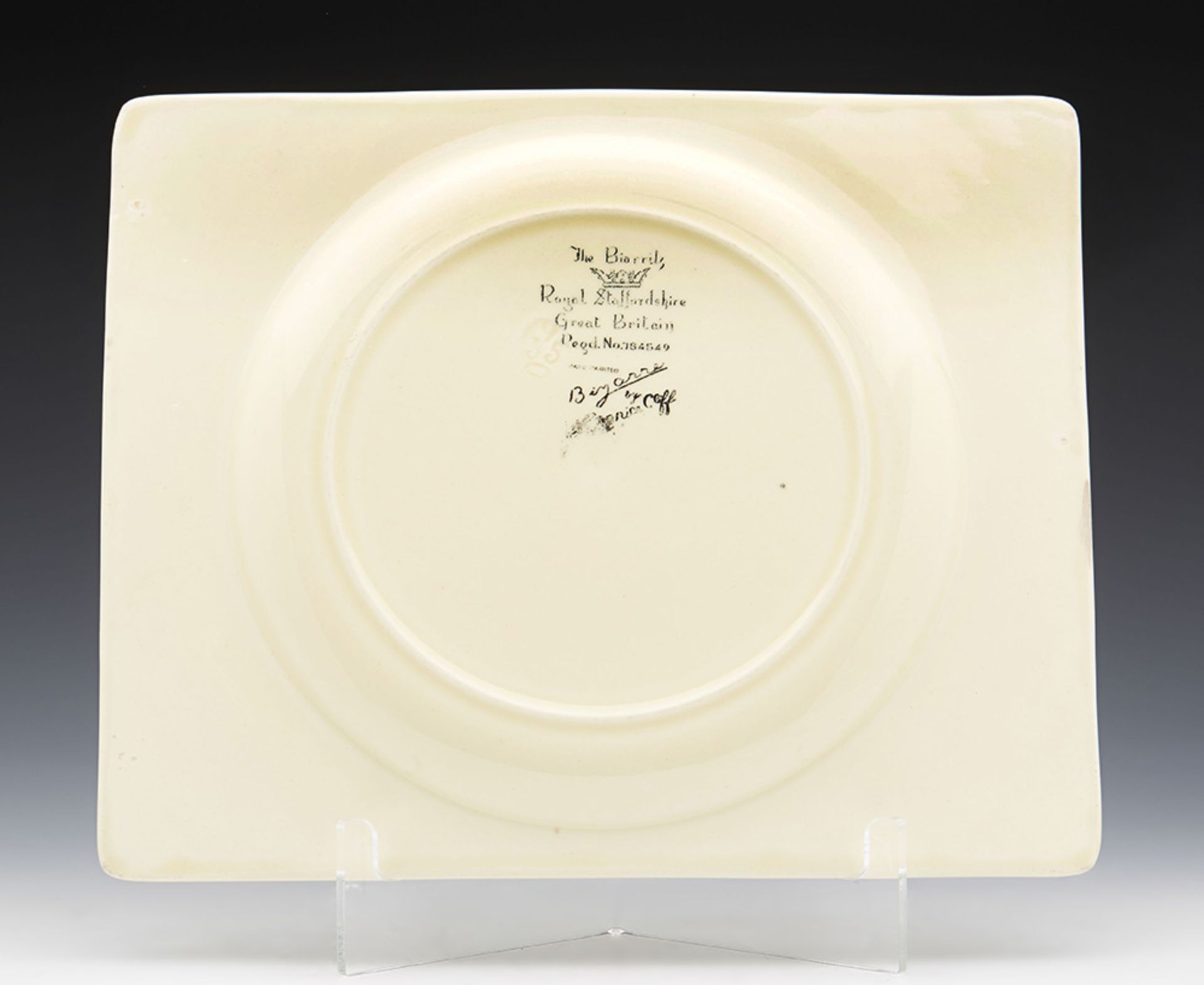 Fine Art Deco Clarice Cliff The Biarritz Bizarre Pattern Plate C.1933 - Image 3 of 7