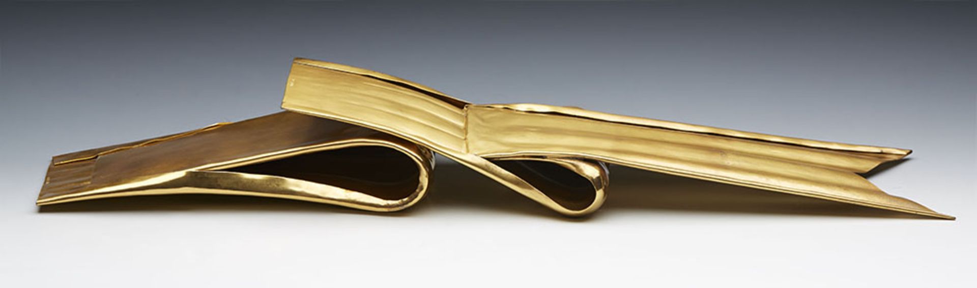 Dulany Studio Gilt Metal Bow By Helen Hughes Early 20Th C. - Image 9 of 11