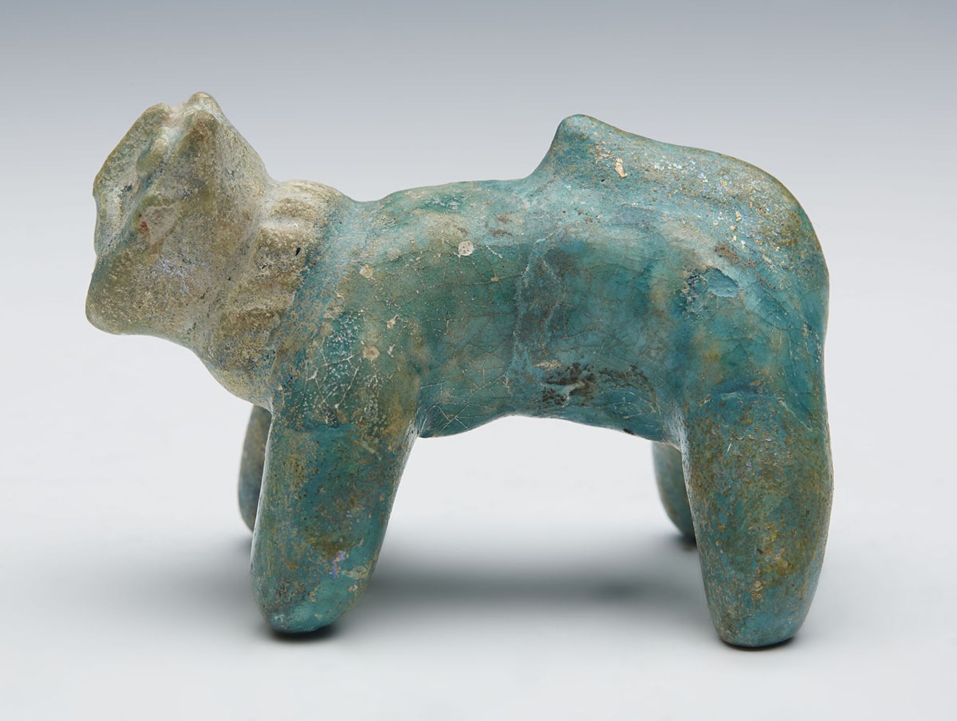 Kashan Turquoise Glazed Pottery Cat Figure 12/13Th C. - Bild 4 aus 7