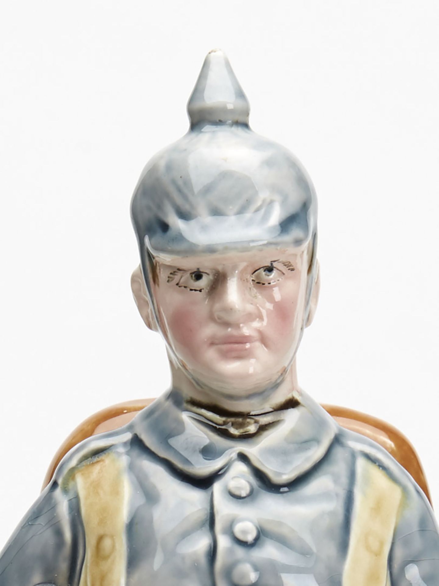 Rare Majolica German Infantry Soldier Figure 19Th C. - Image 7 of 10