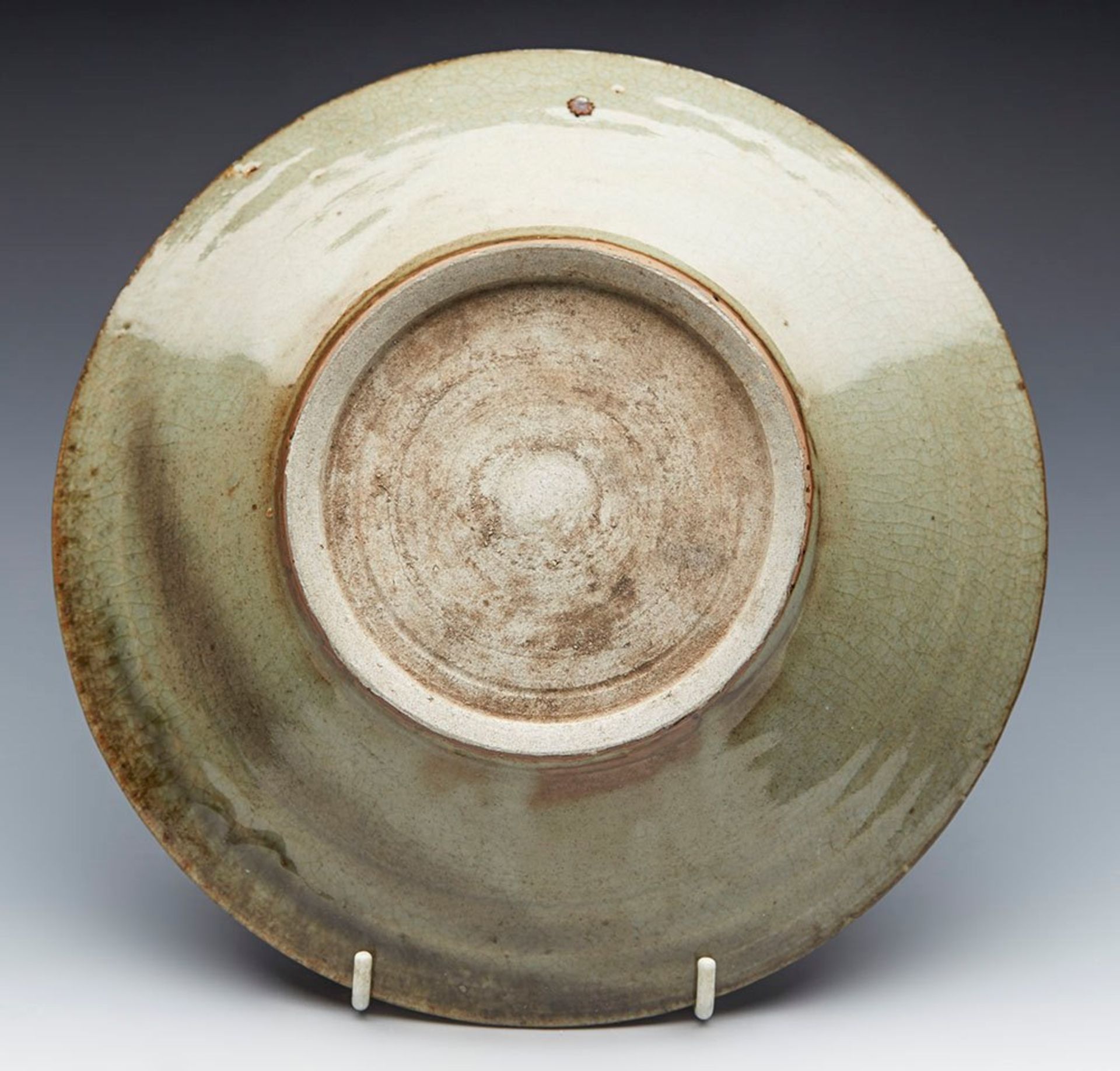 Antique Oriental Celadon Glazed Dish Pre 19Th C. - Image 3 of 8