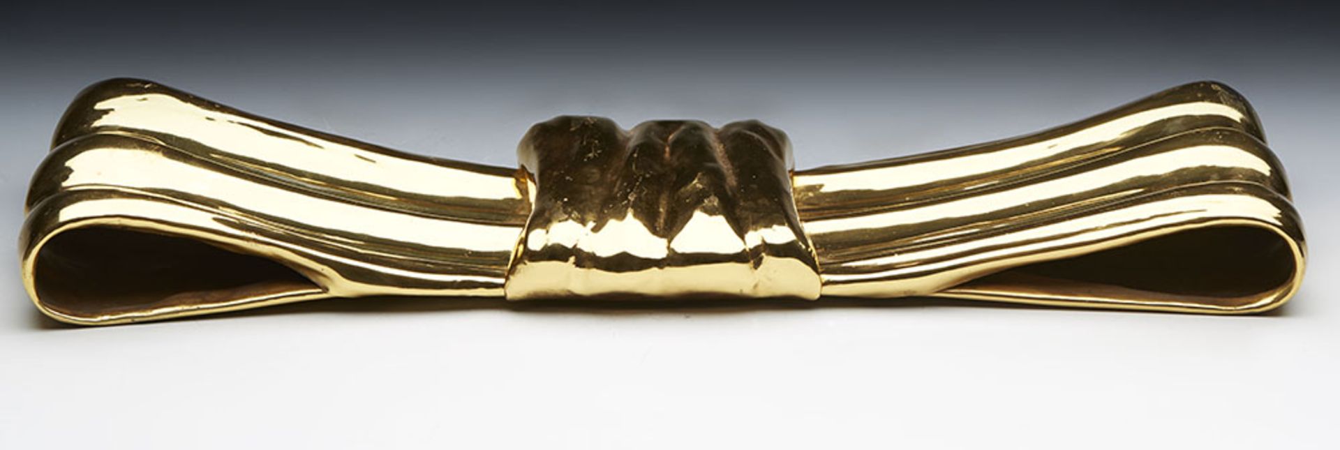 Dulany Studio Gilt Metal Bow By Helen Hughes Early 20Th C. - Image 10 of 11