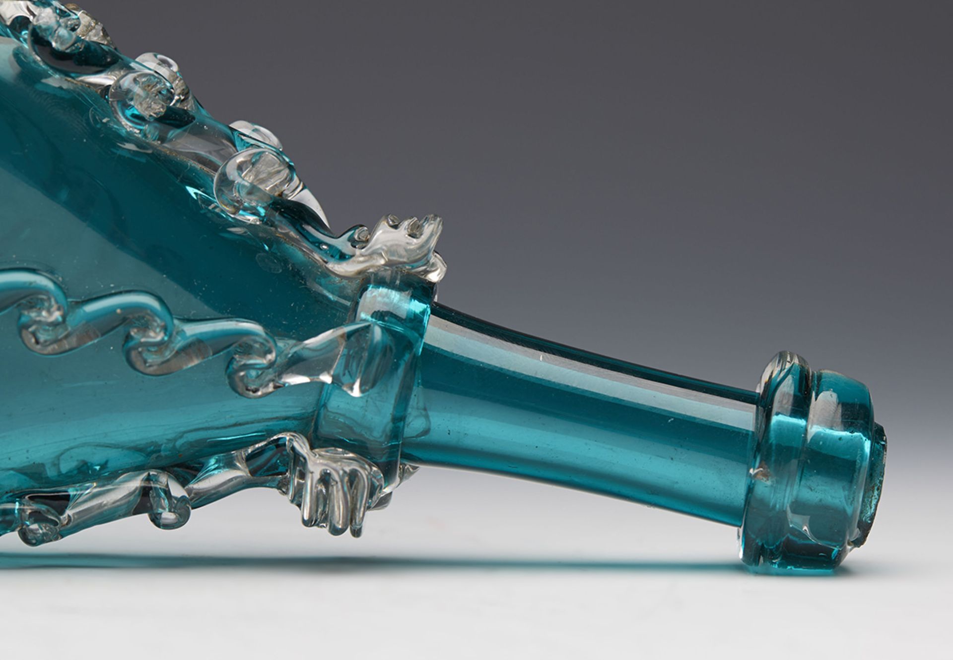 Antique Cerulean Glass Novelty Bellows 19Th C. - Image 3 of 7