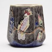 Antique English Majolica Parrot Vase C.1870