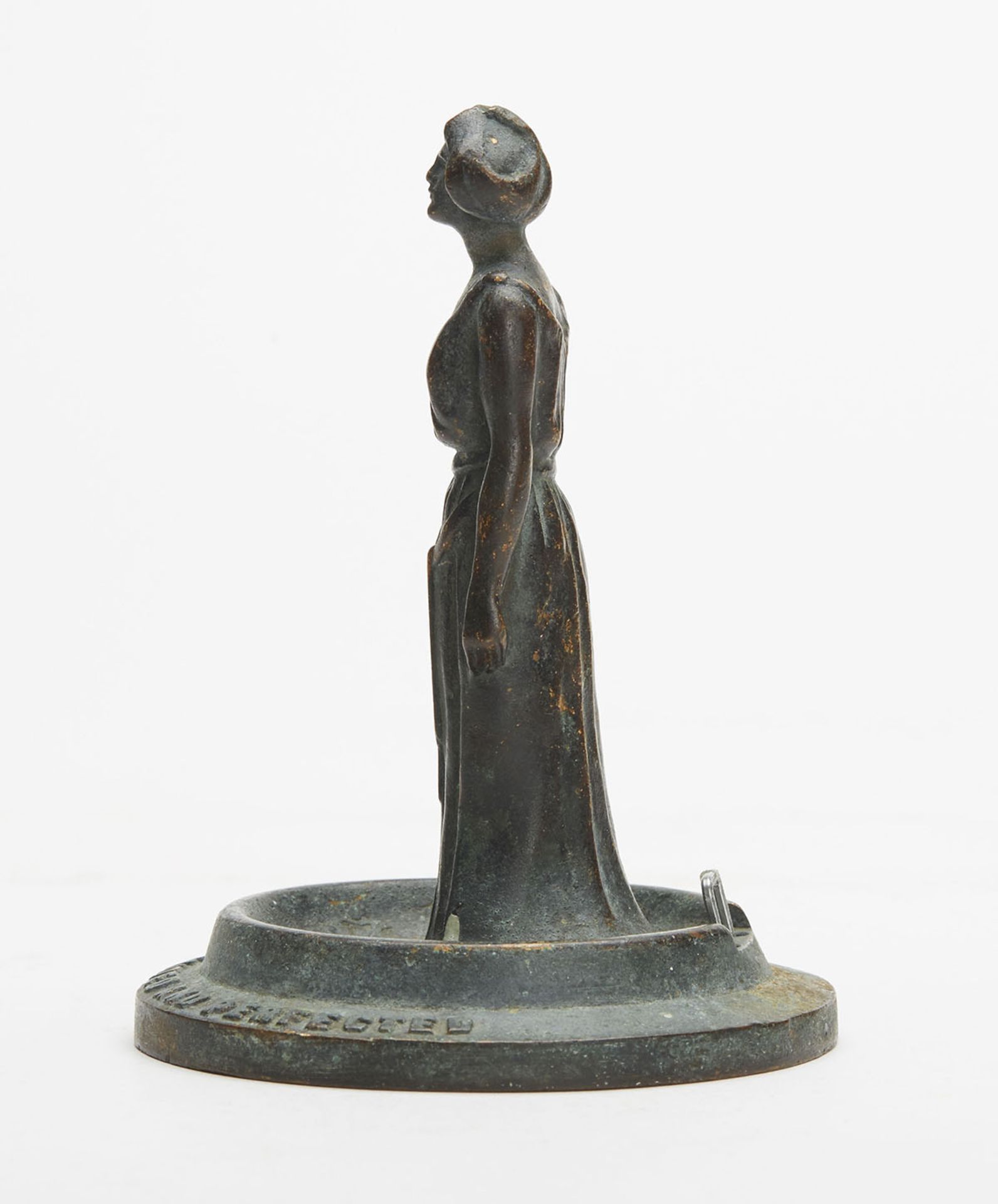 Art Nouveau Bronze Figural Car Mascot On Stand C.1910 - Bild 5 aus 10