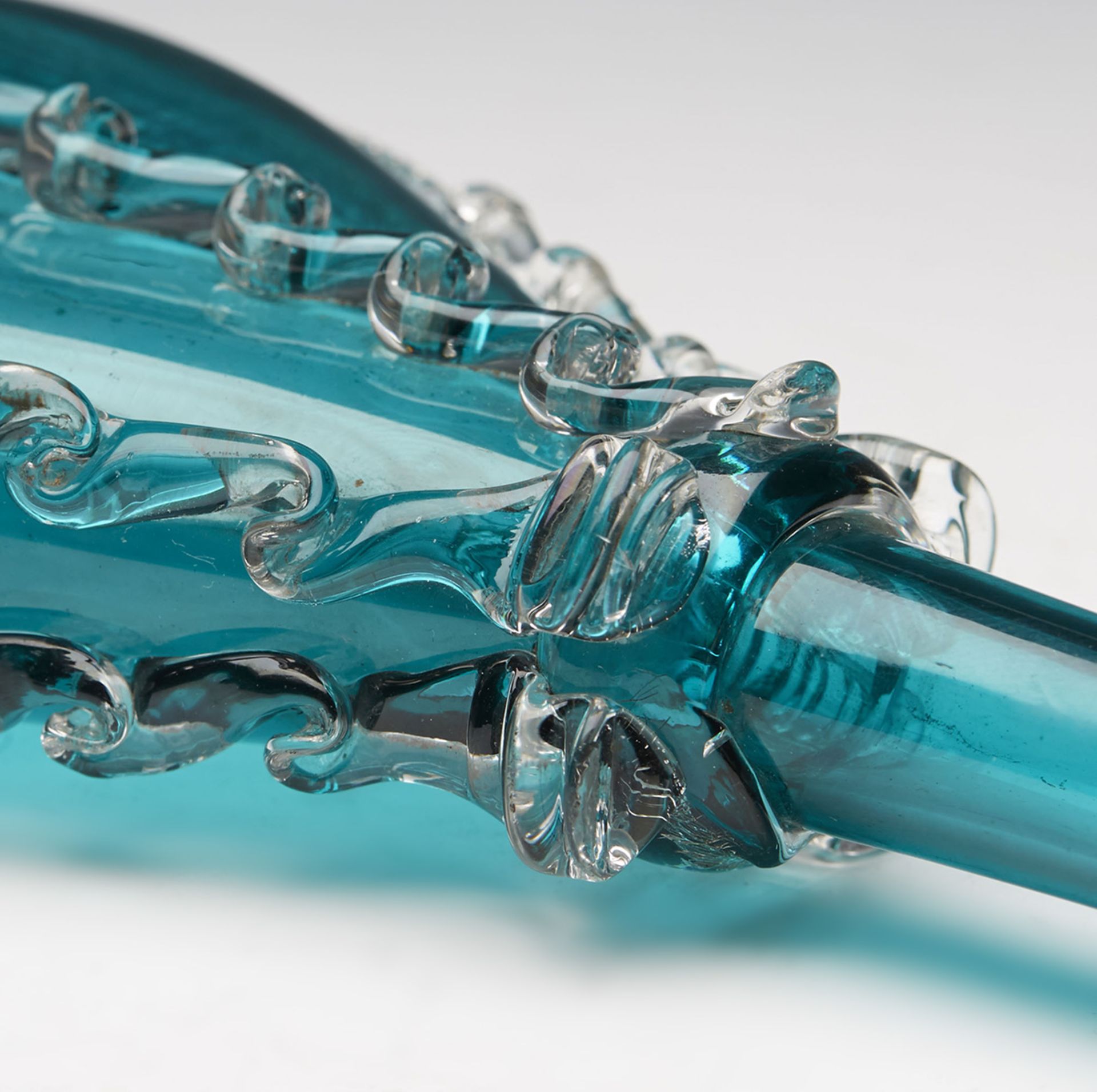 Antique Cerulean Glass Novelty Bellows 19Th C. - Image 5 of 7