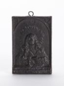Antique Moulded Religious Iron Communion Plaque 18/19Th C.