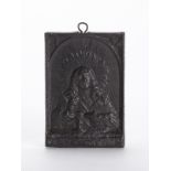 Antique Moulded Religious Iron Communion Plaque 18/19Th C.