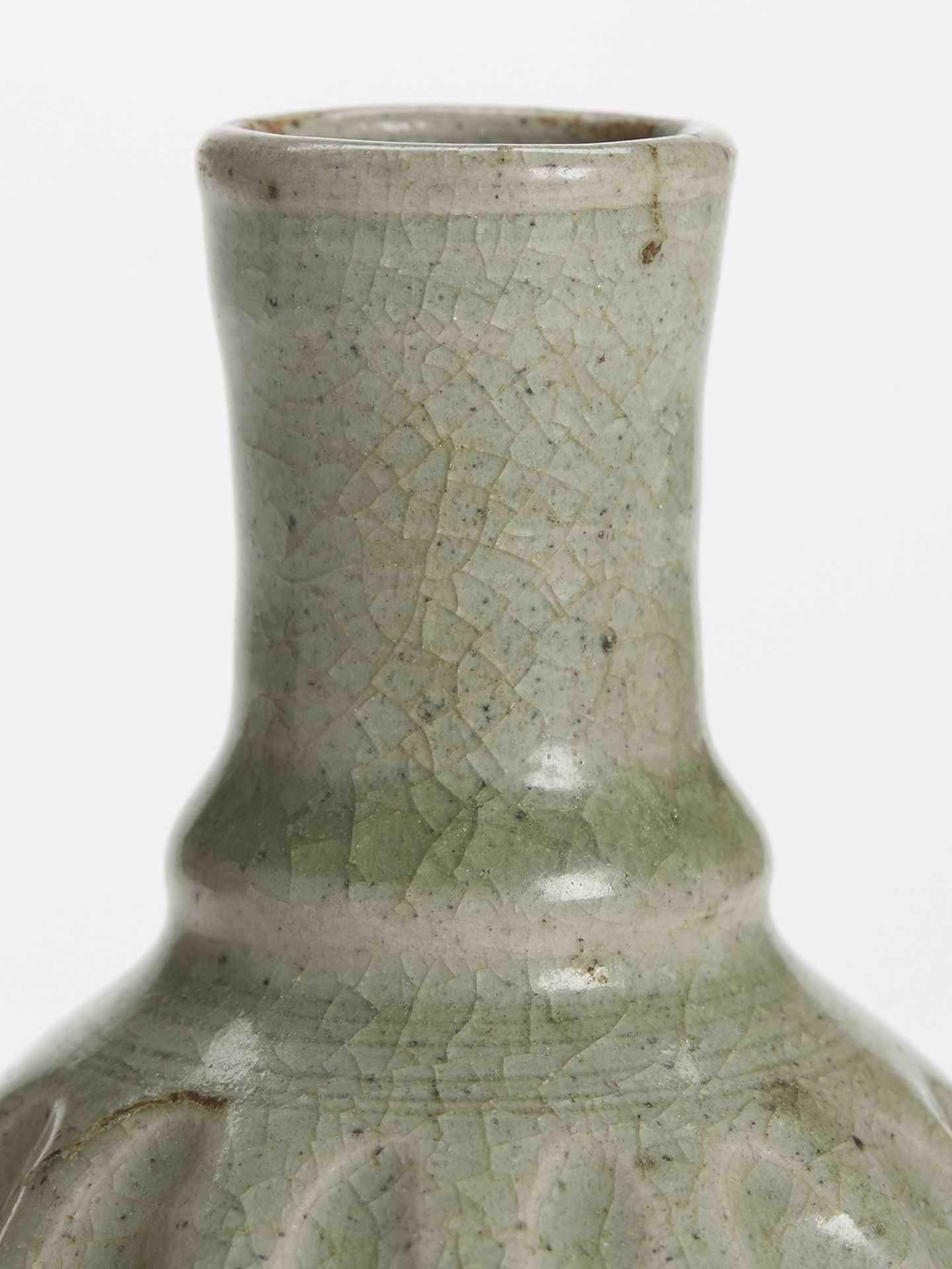 Antique Chinese Celadon Glazed Bottle Vase Song? 12/13Th C. - Bild 5 aus 7