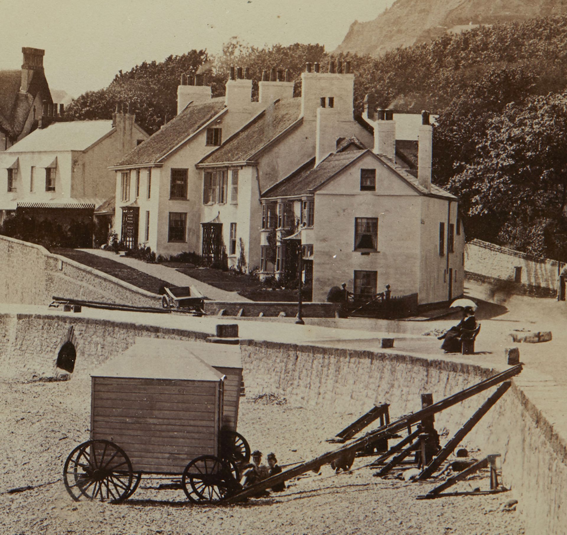 Antique Framed Photograph Of A Coastal Scene 19Th C. - Image 3 of 6