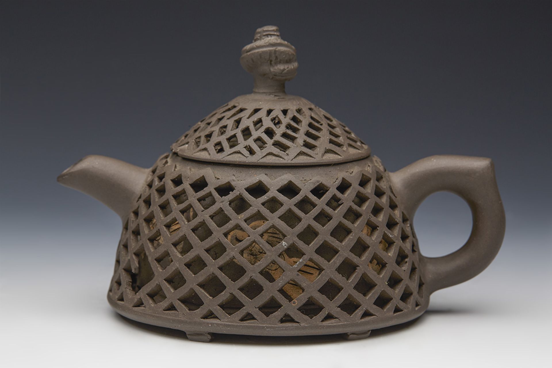 Antique Chinese Yixing Reticulated Teapot 18/19Th C. - Image 11 of 11