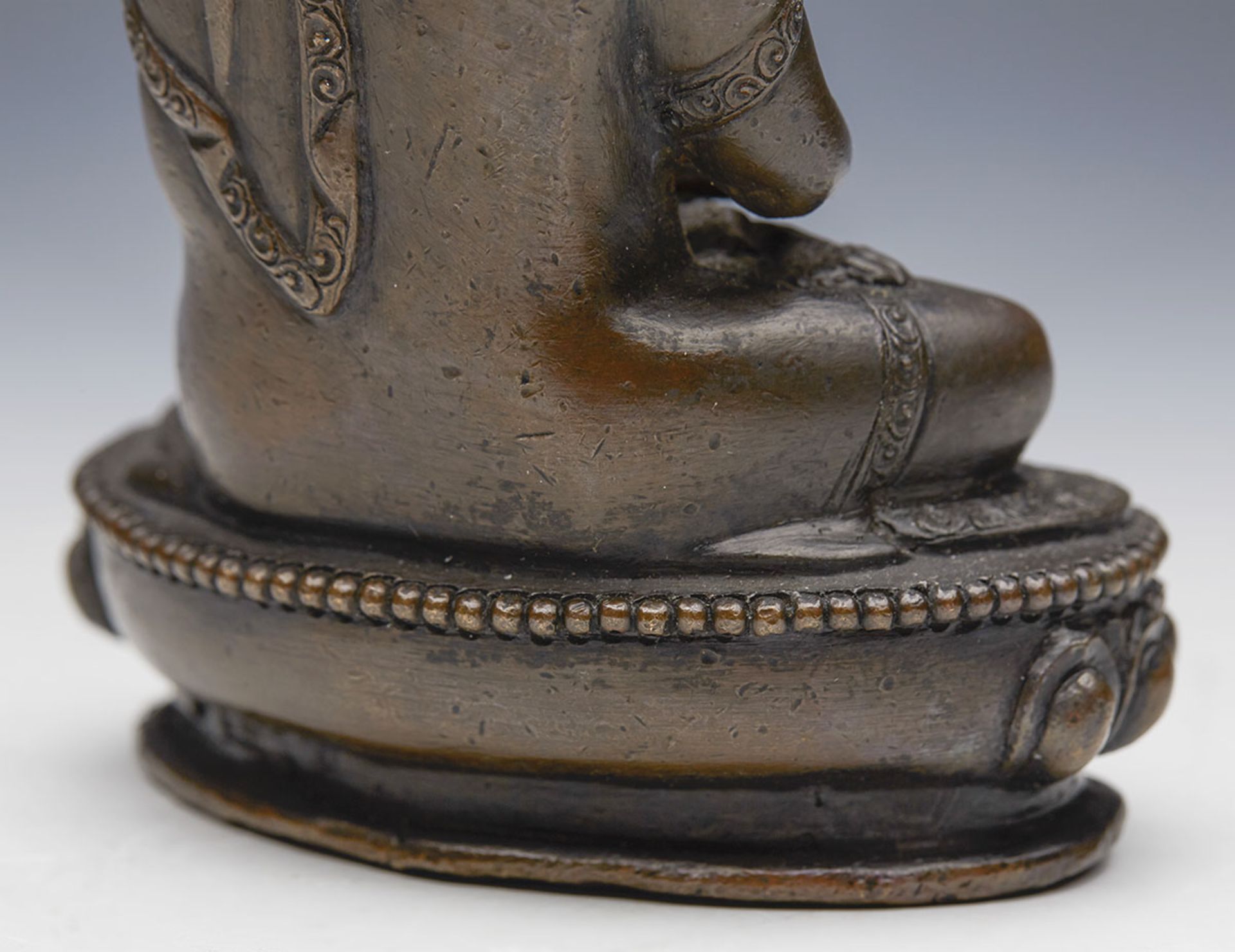 Antique/Vintage Indian Bronze Seated Figure 20Th C. - Bild 6 aus 9