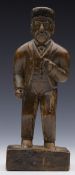 Antique Carved Blackforest Suited Figure Of A Local Man 19Th C.