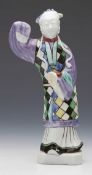Antique Chinese Qianlong Porcelain Figure Of A Lady 18Th C.