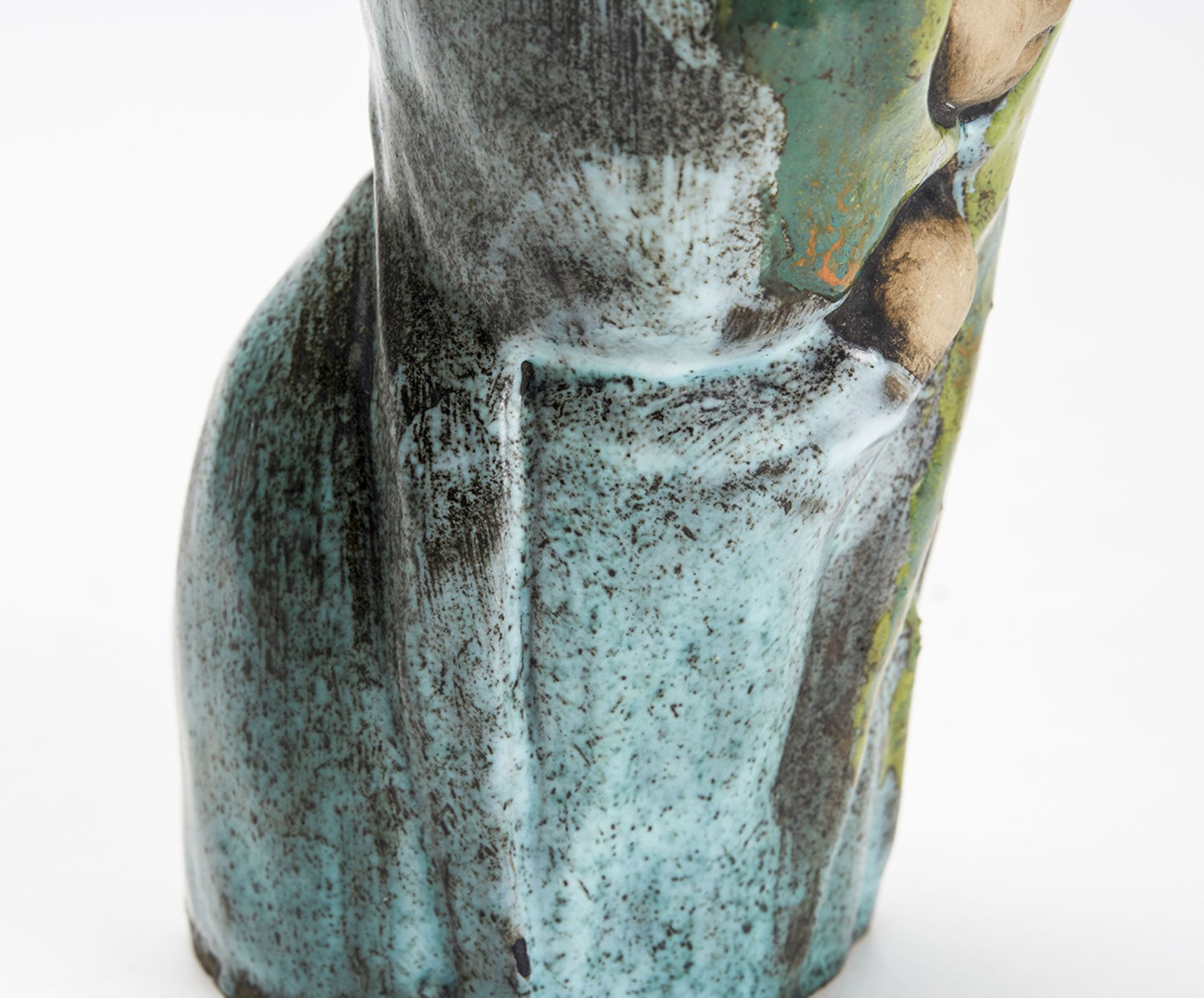 Vintage Swedish Art Pottery Shrouded Figure 20Th C. - Image 8 of 10