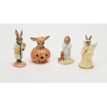 Four Royal Doulton Collectors Bunnykin Figures 20Th C.