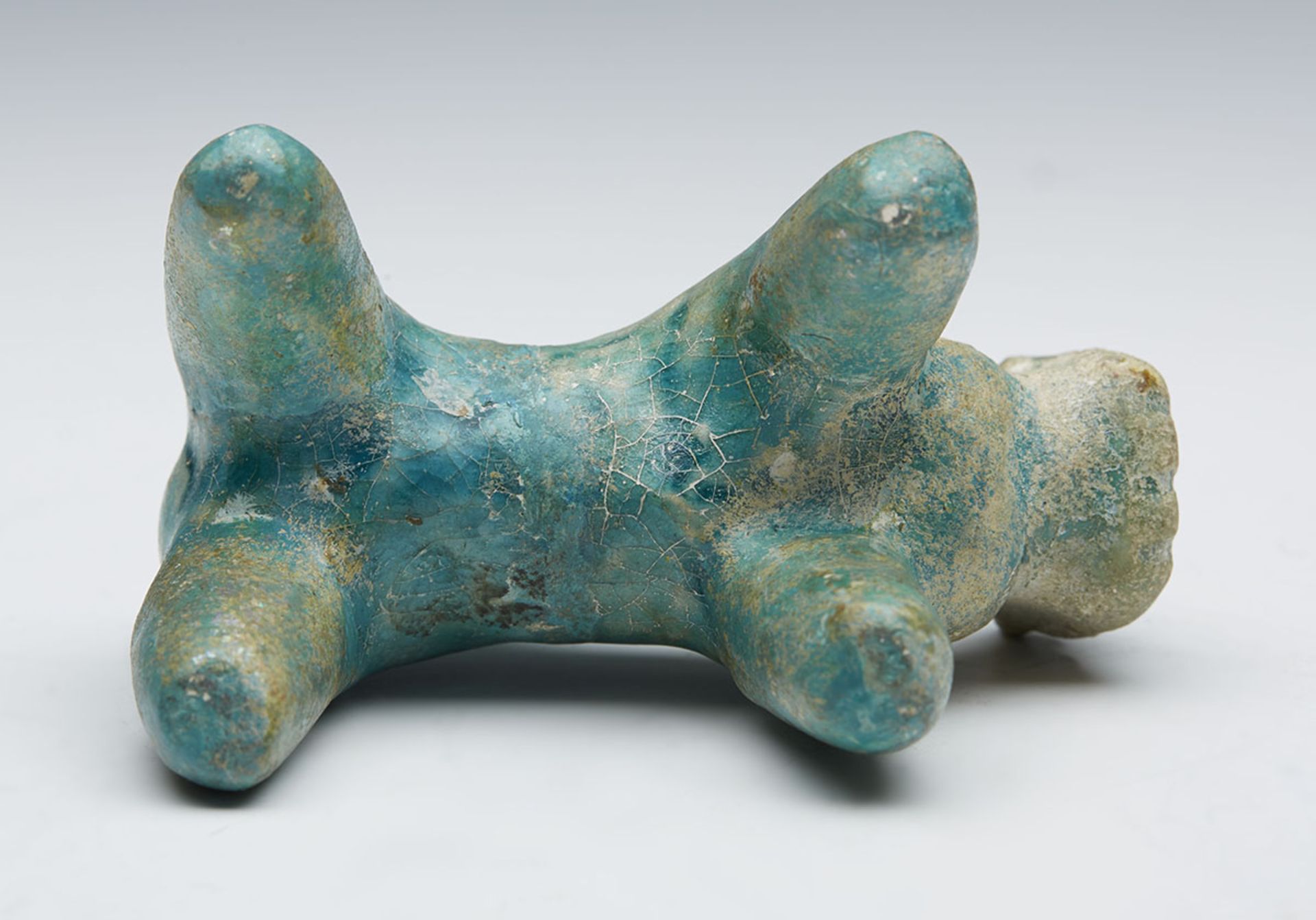 Kashan Turquoise Glazed Pottery Cat Figure 12/13Th C. - Image 7 of 7