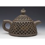 Antique Chinese Yixing Reticulated Teapot 18/19Th C.