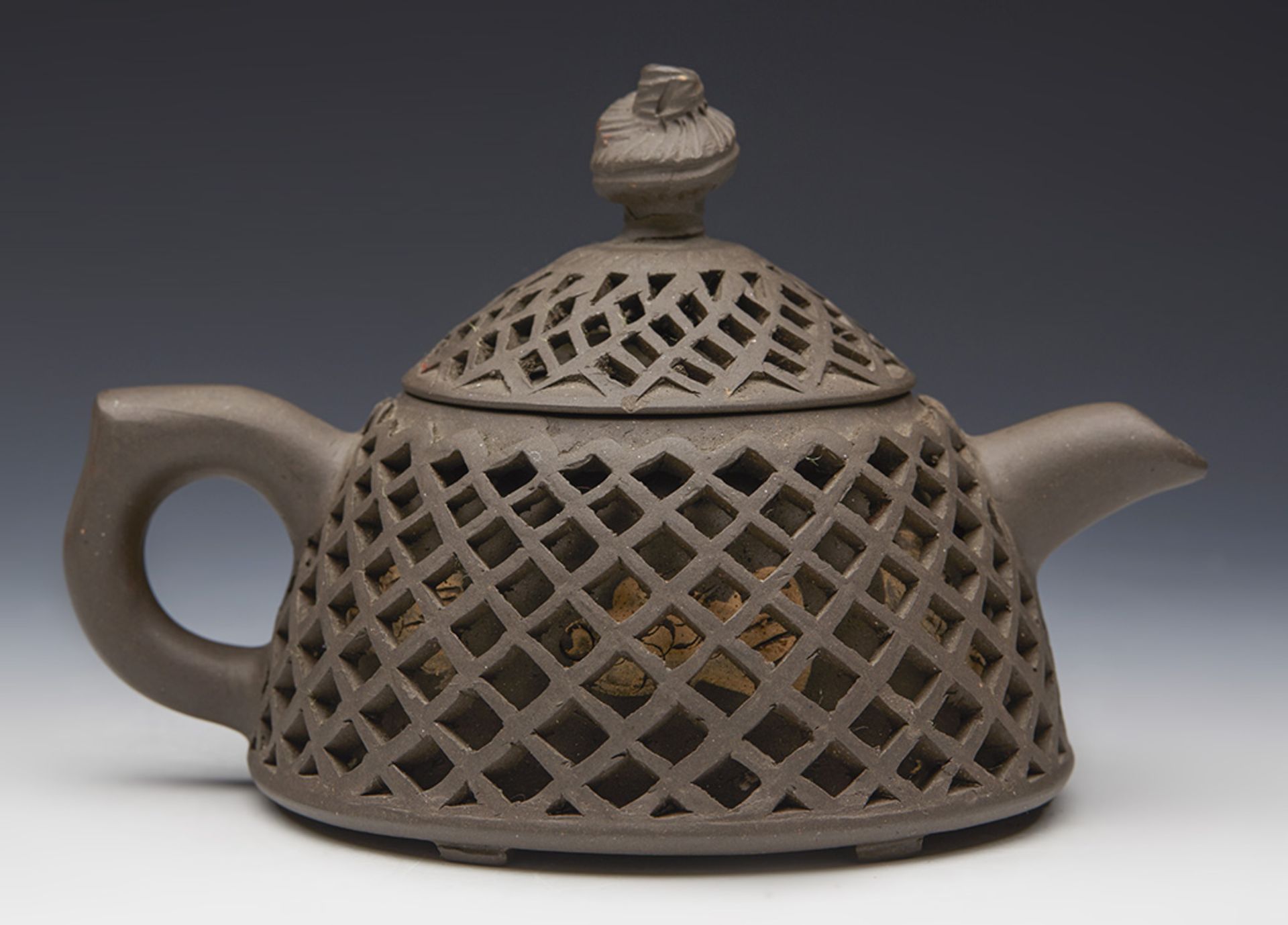 Antique Chinese Yixing Reticulated Teapot 18/19Th C.