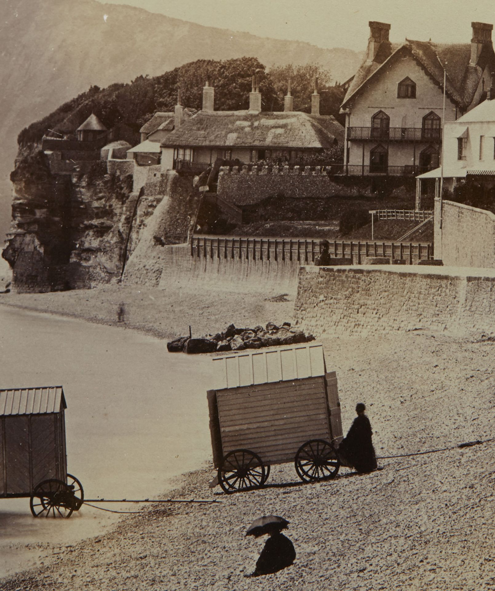 Antique Framed Photograph Of A Coastal Scene 19Th C. - Bild 4 aus 6