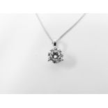 0.30ct diamond solitaire style pendant with a brilliant cut diamond, I colour and si3 clarity. Set