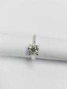 1.64ct Brilliant cut diamond f colour si3 clarity natural ,platinum diamond mount 3.5gms,uk hallmark
