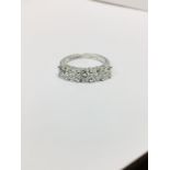 2.50ct diamond five stone ring. 5 brilliant cut diamonds,h colour , vs clarity.(diamonds are