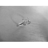 1.09ct diamond solitaire ring set with a princess cut diamond. Enhanced diamond, G/H colour and I2