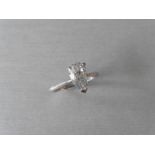 0.45ct diamond solitaire ring set in platinum 950. Pear shaped diamond, G colour and si2 clarity.
