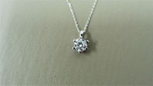 0.50ct diamond solitaire style pendant. Brilliant cut diamond, I/J colour and si3 clarity. Set in