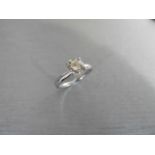 1.04ct diamond solitaire ring set in platinum 950. K colour and I1 clarity. 4 claw setting. Size N