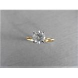 1.63ct diamond solitaire ring set in 18ct gold. H colour and I2 clarity. 4 claw white gold setting