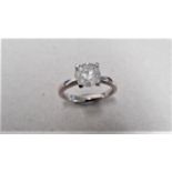 1.72ct diamond solitaire ring set in 18ct white gold. I colour and I2 clarity. 4 claw setting.