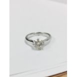 1.09ct diamond solitaire ring set in 18ct gold. Brilliant cut diamond G colour and SI2 clarity. (